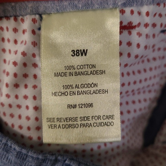 Southern Pines Shorts‎ Mens 38 Blue Chino Geometric Dad - Picture 7 of 13